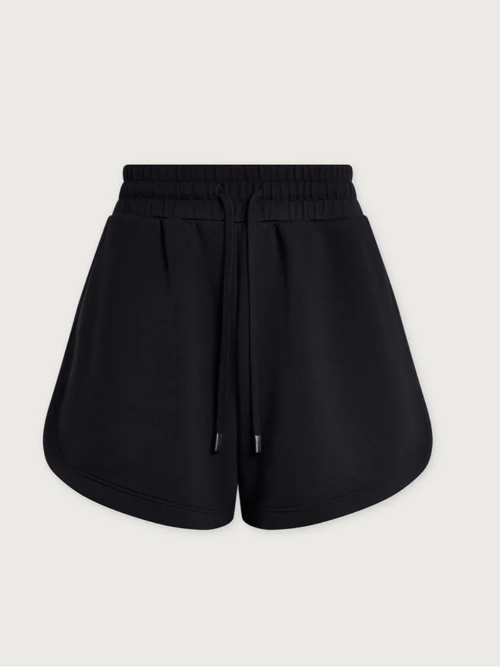 Varley Black Curved-Hem Athletic Shorts